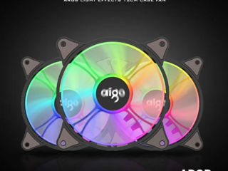 Case Fan Set x5 RGB Aigo AR12PRO 120mm 4pin with PWM foto 6