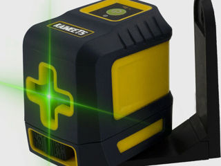 Удароустойчивый лазерный уровень (нивелир) зеленый, в комплекте магнит и батарейки, защитный чехол! foto 7