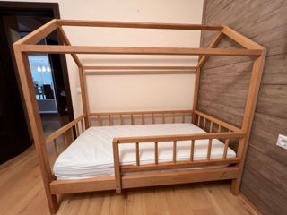 Детская кроватка-домик BabyTime + Матрас Vegas