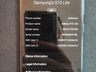 Samsung Galaxy S10 Lite 128GB, 6GB RAM фото 1