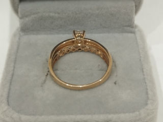 Женское золотое кольцо 585 пробы.Inel din aur 585 foto 7
