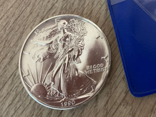 1990 Walking Liberty One Dollar Silver