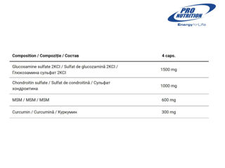 Go-4-Flex, Glucozamină Condroitină, 100 capsule foto 2