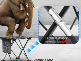 2 pachete taburet de camping, scaun pliabil samll scaun de tabără portabil de 13 inch foto 10