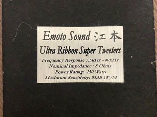 Emoto Sound Ultra Ribbon Tweeters foto 4