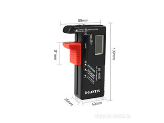 BT168D Digital Battery tester 1.5V-9V Tester digital pentru baterii. foto 4