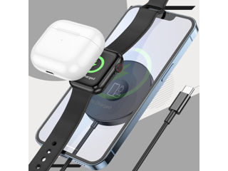 Incărcător magnetic 2 in 1 wireless fast charger