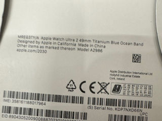 Apple Watch Ultra 2 Titanium Blue Ocean Band Sigilat Original Garantie Apple foto 2