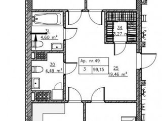 Apartament cu 3 camere, 99 m², Centru, Codru, Chișinău mun. foto 7