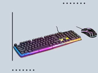 Set tastatură și mouse pentru gaming cu Iluminare foto 5