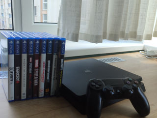 PlayStation 4 Slim (PS4) 1TB cu 9 jocuri la pachet