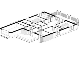 Casă de locuit individuală cu 1 nivel / stil modern / P / 135.4 m2 / proiecte / construcții / 3 D foto 4