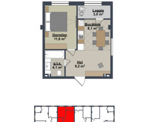 Apartament cu 1 cameră, 37 m², Râșcani, Chișinău foto 17