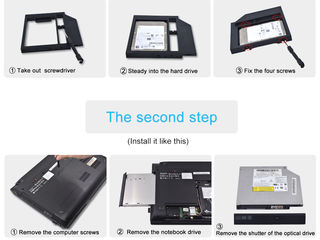 HDD Caddy адаптер Sata to Sata 12,7 - 9.5mm. Адаптер USB to DVDrom mini SATA. foto 4