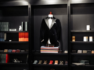 Papion elegant din matase neagra - black silk butterfly bow tie (viggo) foto 2