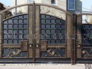 Copertine, porți, garduri,balustrade,  gratii, uși metalice și alte confecții din fier forjat. foto 3