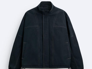 Scurta Zara Contrast Topstitching Jacket foto 2