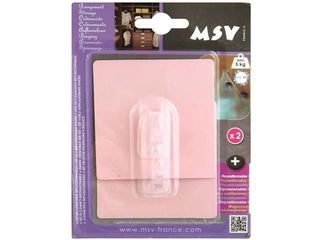 Крючки Самоклеющиеся Msv 2Шт Квадрат 8X8Cm, Розовые, Пластик