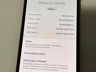 Se vinde Samsung Galaxy A7 2018 64GB Gold Roze foto 5