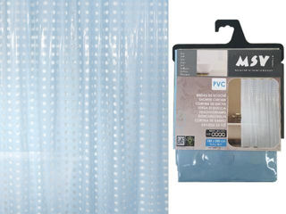 Perdea Pentru Dus 180X200Cm Msv "Cercuri" Albastra, Pvc