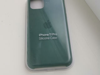 Husa originala silicon IPhone 11 Pro Pine Green foto 1