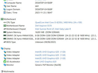 Dell 5570 i5, 16Gb, 256GB, подсветка клавиатуры, 15.6", Touchscreen foto 8