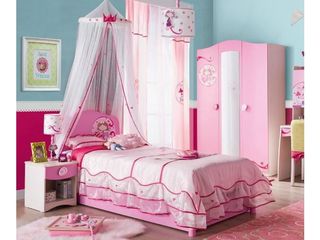 Б/У Детская кровать для девочки серии PRINCESS фирмы CILEK - весь набор кровать, матрас, балдахин foto 1