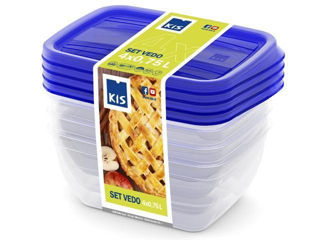 Set Containere Alimentare Vedo 4Cutii 0.75L, 16X12X6.5Cm