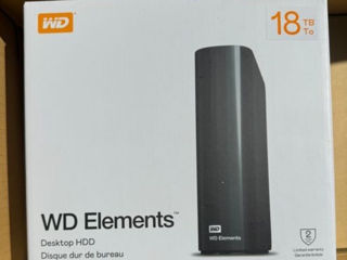 Hdd extern WD Elements 18tb. Nou, sigilat!