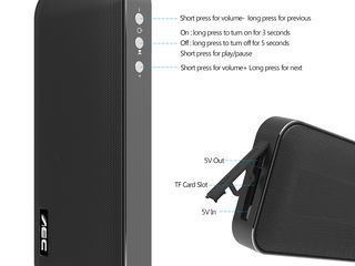 Boxă portabilă wireless cu două canale stereo bas bluetooth foto 3
