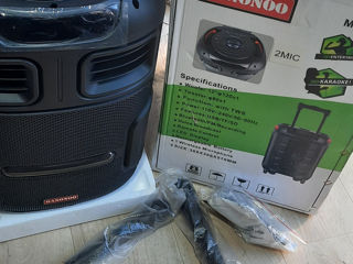 Boxa portativa cu 2 microfoane 300w  foto 3