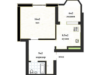 Apartament cu 1 cameră, 42 m², Aeroport, Chișinău foto 7