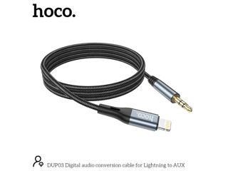 Cablu de conversie audio digital Hoco DUP03 pentru Lightning la AUX foto 4