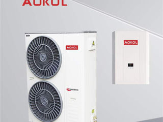 Тепловой Насос Aokol - R32 - Split System - Inverter - от 8 kW до 30 kW Зима - Лето, Экономный foto 4