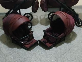 Шикарные  почти новые колясочки 2 в 1 adamex marconi лён эко кожа  супер! foto 4