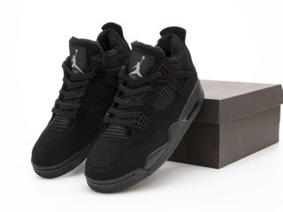 Nike Air Jordan 4 Retro Black Cat Unisex cu blana/с мехом