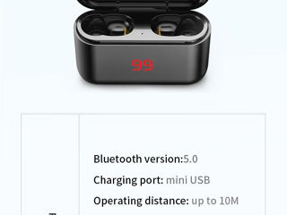 Беспроводные наушники HBQ-Q32 TWS Bluetooth V5.0 с зарядным кейсом и функцией Power Bank фото 4