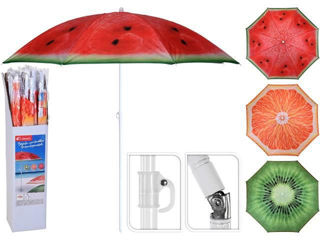 Umbrela De Soare D176Cm, Fructe, 8 Spite, Cu Picior, 3 Culori foto 1