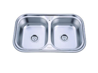 Chiuveta blat cu 2 cuve/ inox  FREDDO/ 800x400/ SN9031     / Credit 0% / Livrare / Garantie 2 ani