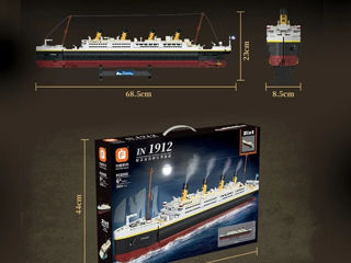 Set de construcție Forange Navă Titanic 2 în 1 2022 piese 69cm foto 8