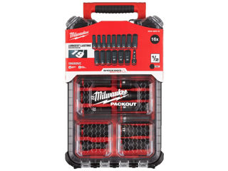 Set 16 chei tubulare de impact 1/2 milwaukee shockwave impact duty in organizator packout,4932480943 foto 3