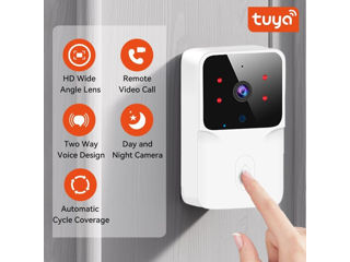 Tuya Smart Home Sonerie WiFi Wireless Camera Video Sonerie Interfon bidirecțional Detectare mișcare foto 3