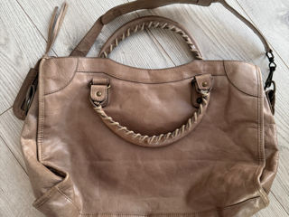 Balenciaga City Vintage Beige Leather Bag foto 2