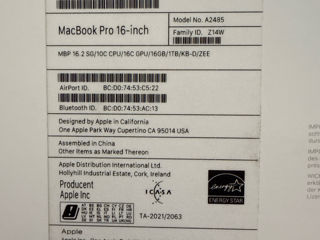 Apple MacBook Pro 16 inch 2021 foto 0
