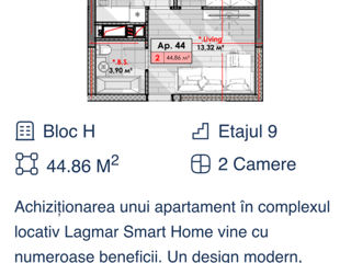 Apartament cu 1 cameră, 45 m², Râșcani, Chișinău foto 7