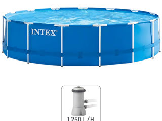 Piscină intex cadru metalic 305x76 cm, 4485L, cadru metalic foto 1