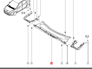 (5)Poliuretan bucse.md,Polca sub capota,Жабо Renault scenic 3 OE 668100006R,Megane 2 OE 8200557694 foto 1