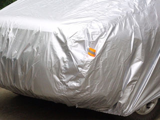 КУПЛЮ тент-чехол для автомобиля из тонкой и легкой серебристой ткани с молнией для двери. Размер XXL foto 3