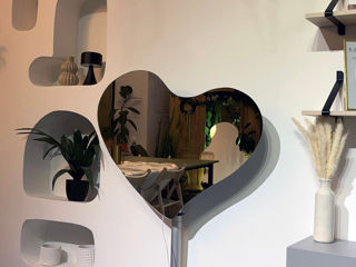 Эксклюзивное зеркало "Сердце 2" с цветной подсветкой от TehnoLabMD (90см х 73см) foto 4