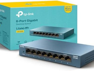 Сетевой коммутатор Switch TP-LINK LS108G  8x 10/100/1000 Мбит/с   -250 lei foto 1